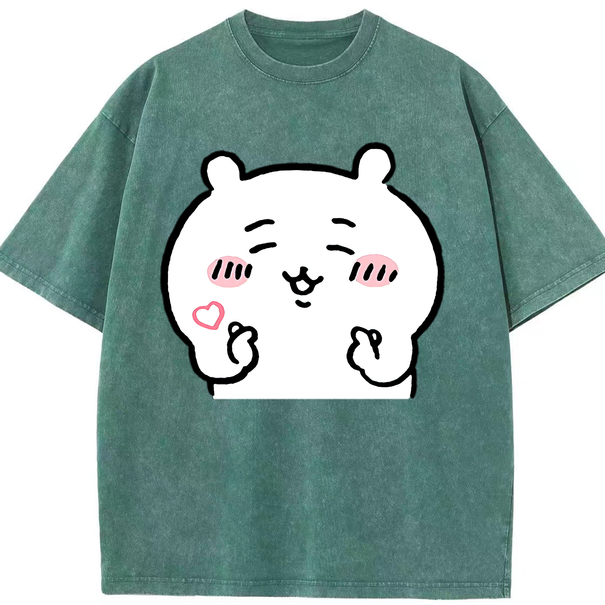 （画像用） ちいかわ ちいかわ Chii-kawa chiikawa 綿100% ヴィンテージ風 半袖Tシャツ（フロントプリント）